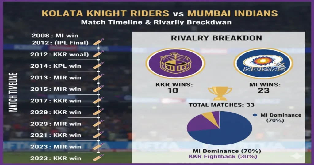 Kolkata Knight Riders vs Mumbai Indians: Match Timeline & Rivalry Breakdown