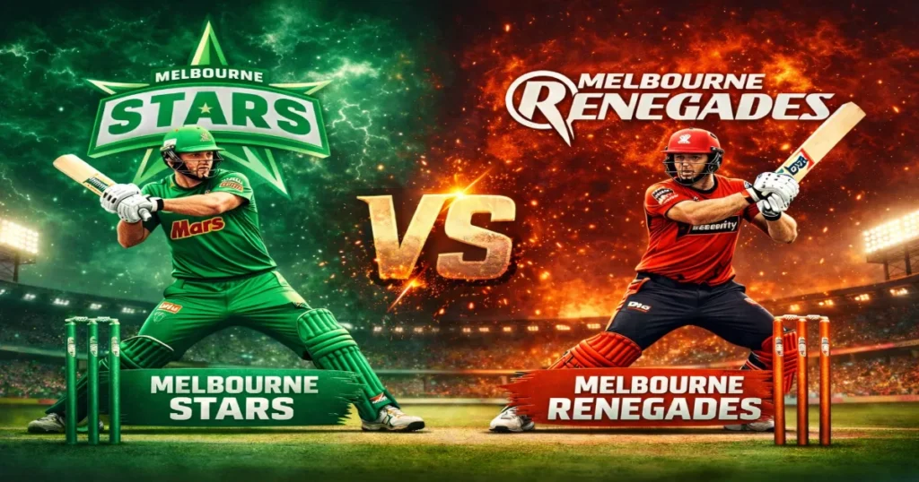 Melbourne Stars vs Melbourne Renegades Live Scorecard, Match Preview & Result Update